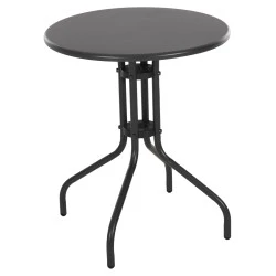ΤΡΑΠΕΖΙ ΕΞ.ΧΩΡΟΥ ΣΤΡΟΓΓΥΛΟ LINO HM5973.01 ΜΕΤΑΛΛΙΚΟ ΓΚΡΙ Φ60x70Υεκ.