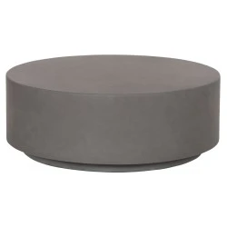 ΤΡΑΠΕΖΙ ΜΕΣΗΣ FIBER CEMENT ΣΤΡΟΓΓΥΛΟ KYOKO HM6579.01 ΓΚΡΙ Φ90x30Υεκ.