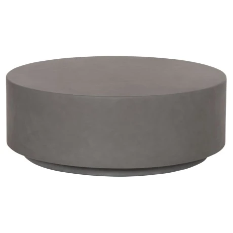 ΤΡΑΠΕΖΙ ΜΕΣΗΣ FIBER CEMENT ΣΤΡΟΓΓΥΛΟ KYOKO HM6579.01 ΓΚΡΙ Φ90x30Υεκ.