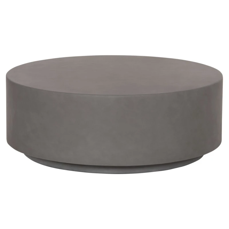 ΤΡΑΠΕΖΙ ΜΕΣΗΣ FIBER CEMENT ΣΤΡΟΓΓΥΛΟ KYOKO HM6579.01 ΓΚΡΙ Φ90x30Υεκ.