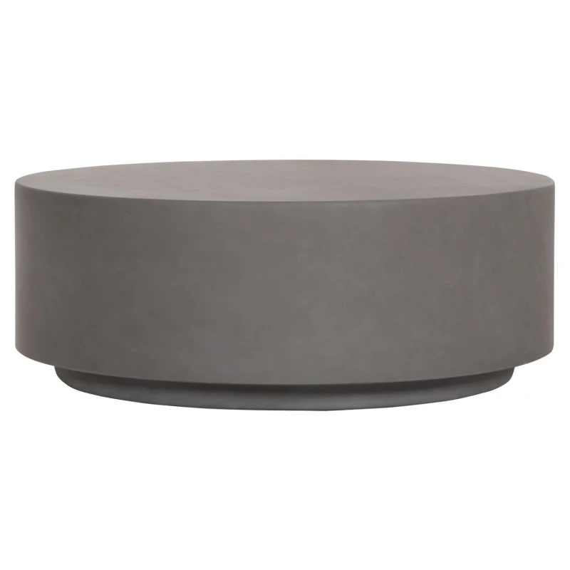 ΤΡΑΠΕΖΙ ΜΕΣΗΣ FIBER CEMENT ΣΤΡΟΓΓΥΛΟ KYOKO HM6579.01 ΓΚΡΙ Φ90x30Υεκ.