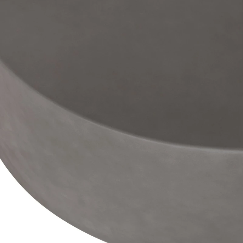ΤΡΑΠΕΖΙ ΜΕΣΗΣ FIBER CEMENT ΣΤΡΟΓΓΥΛΟ KYOKO HM6579.01 ΓΚΡΙ Φ90x30Υεκ.