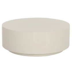 ΤΡΑΠΕΖΙ ΜΕΣΗΣ FIBER CEMENT ΣΤΡΟΓΓΥΛΟ KYOKO HM6579.02 ΜΠΕΖ Φ90x34Υεκ.