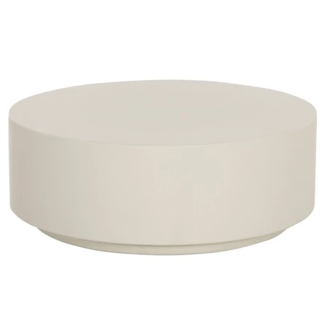 ΤΡΑΠΕΖΙ ΜΕΣΗΣ FIBER CEMENT ΣΤΡΟΓΓΥΛΟ KYOKO HM6579.02 ΜΠΕΖ Φ90x34Υεκ.