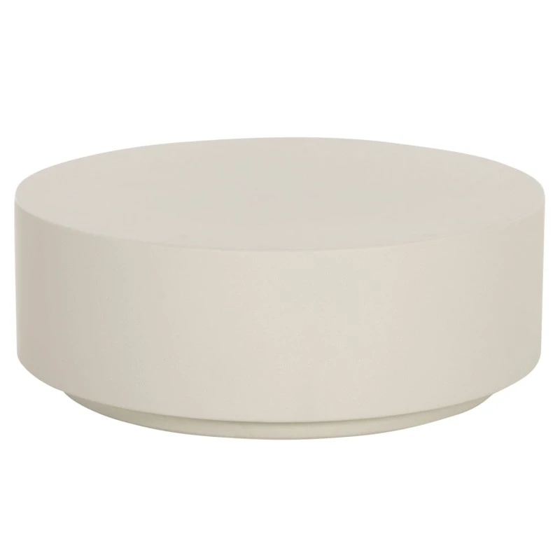 ΤΡΑΠΕΖΙ ΜΕΣΗΣ FIBER CEMENT ΣΤΡΟΓΓΥΛΟ KYOKO HM6579.02 ΜΠΕΖ Φ90x34Υεκ.