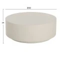 ΤΡΑΠΕΖΙ ΜΕΣΗΣ FIBER CEMENT ΣΤΡΟΓΓΥΛΟ KYOKO HM6579.02 ΜΠΕΖ Φ90x34Υεκ.