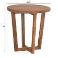 ΤΡΑΠΕΖΙ ΜΕΣΗΣ ΣΤΡΟΓΓΥΛΟ KOLIN HM6650 ΞΥΛΟ TEAK ΦΥΣΙΚΟ Φ65x65Υεκ.