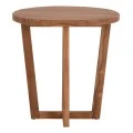 ΤΡΑΠΕΖΙ ΜΕΣΗΣ ΣΤΡΟΓΓΥΛΟ KOLIN HM6650 ΞΥΛΟ TEAK ΦΥΣΙΚΟ Φ65x65Υεκ.