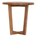 ΤΡΑΠΕΖΙ ΜΕΣΗΣ ΣΤΡΟΓΓΥΛΟ KOLIN HM6650 ΞΥΛΟ TEAK ΦΥΣΙΚΟ Φ65x65Υεκ.