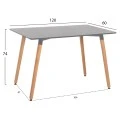ΤΡΑΠΕΖΙ MINIMAL HM8581.02 ΓΚΡΙ MDF-ΠΟΔΙΑ ΟΞΙΑ ΣΕ ΦΥΣΙΚΟ ΧΡΩΜΑ- 120Χ60X74Υεκ.