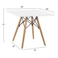ΤΡΑΠΕΖΙ MINIMAL KID 60X60X51Yεκ. ΛΕΥΚΟ HM8452.01