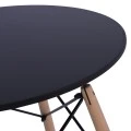 ΤΡΑΠΕΖΙ MINIMAL ΣΤΡΟΓΓΥΛΟ HM0060.02 ΜΑΥΡΟ ΧΡΩΜΑ MDF-ΠΟΔΙΑ ΟΞΙΑΣ ΦΥΣΙΚΟ Φ60Χ72Υεκ.