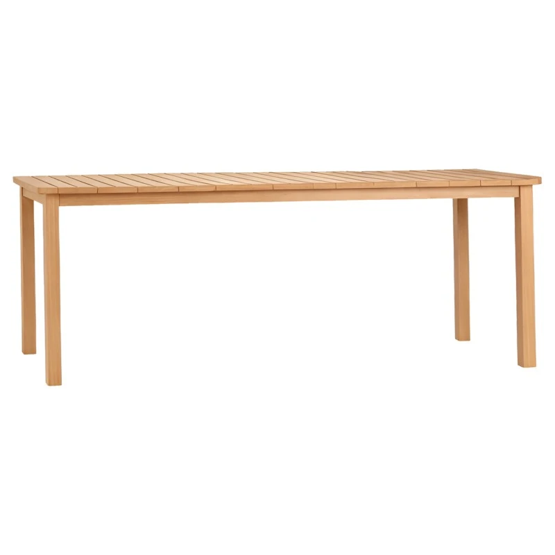 ΤΡΑΠΕΖΙ ΟΡΘΟΓΩΝΙΟ FINTO HM6616 ΞΥΛΟ TEAK--ΦΥΣΙΚΟ 200x100x75Υεκ.