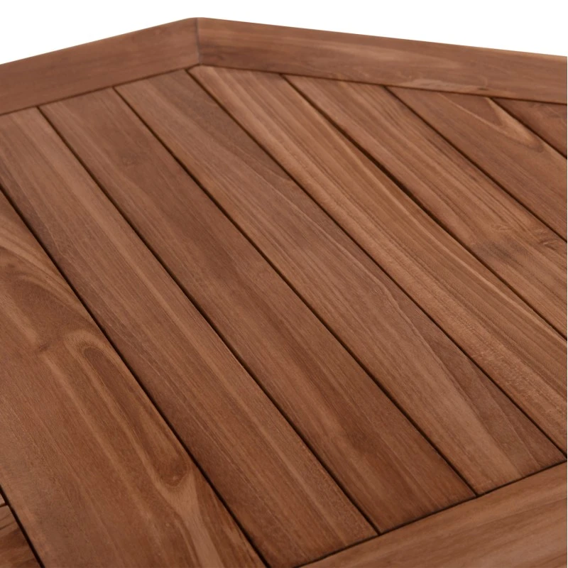 ΤΡΑΠΕΖΙ ΠΟΛΥΓΩΝΟ ΠΤΥΣΣΟΜΕΝΟ KARLIN HM6618 ΞΥΛΟ TEAK ΣΕ ΦΥΣΙΚΟ ΧΡΩΜΑ 120x120x75Yεκ.