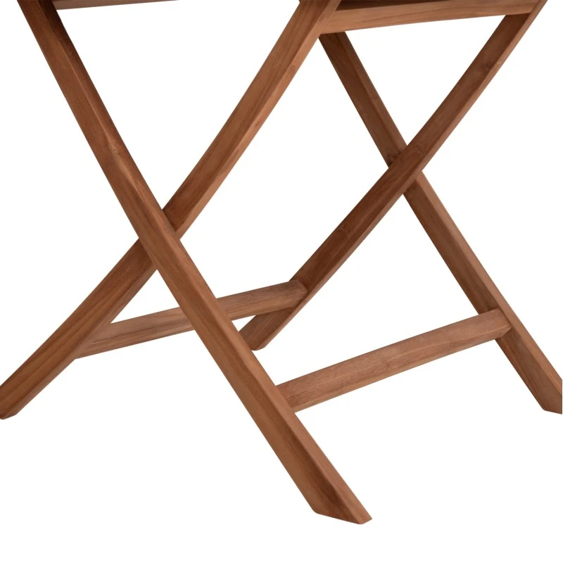ΤΡΑΠΕΖΙ ΠΟΛΥΓΩΝΟ ΠΤΥΣΣΟΜΕΝΟ KARLIN HM6618 ΞΥΛΟ TEAK ΣΕ ΦΥΣΙΚΟ ΧΡΩΜΑ 120x120x75Yεκ.