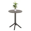 ΤΡΑΠΕΖΙ ΠΟΛΥΠΡΟΠΥΛΕΝΙΟΥ ΣΤΡΟΓΓΥΛΟ TERRIN HM6124.15 OLIVE GREEN Φ60x75Υεκ.