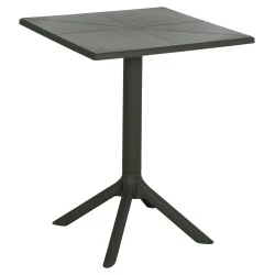 ΤΡΑΠΕΖΙ ΠΟΛΥΠΡΟΠΥΛΕΝΙΟΥ ΤΕΤΡΑΓΩΝΟ TERRIN HM6125.15 DARK OLIVE 60x60x75Υεκ.