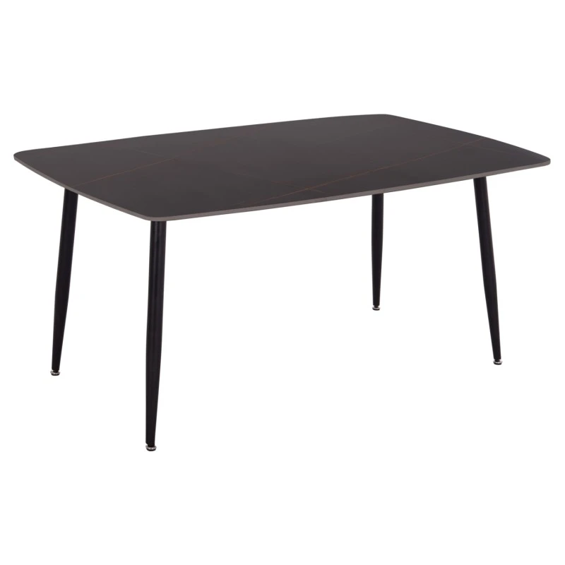 ΤΡΑΠΕΖΙ RAVEN HM18150.02 ΚΕΡΑΜΙΚΟ TOP ΜΕ ΟΨΗ ΜΑΥΡΟ ΜΑΡΜΑΡΟ 160x80x74Υεκ.