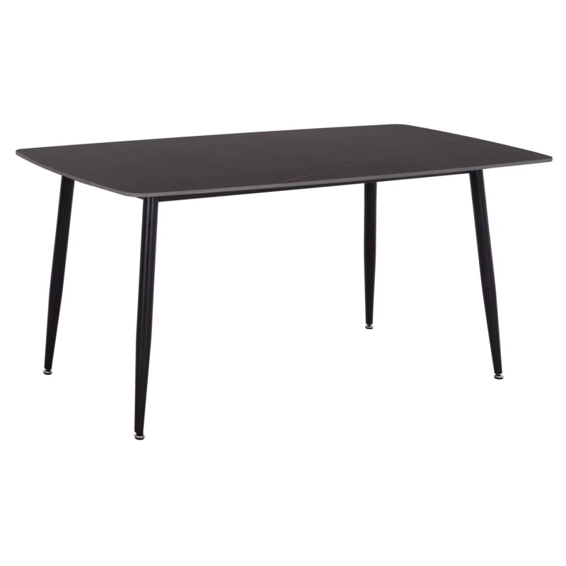 ΤΡΑΠΕΖΙ RAVEN HM18150.02 ΚΕΡΑΜΙΚΟ TOP ΜΕ ΟΨΗ ΜΑΥΡΟ ΜΑΡΜΑΡΟ 160x80x74Υεκ.