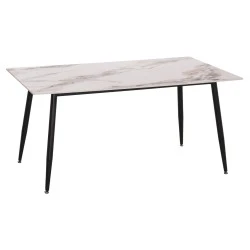 ΤΡΑΠΕΖΙ RAVEN HM18150.04 ΚΕΡΑΜΙΚΟ TOP ΜΕ ΟΨΗ ΛΕΥΚΟ/ΚΑΦΕ ΜΑΡΜΑΡΟ 160x80x74Υεκ.