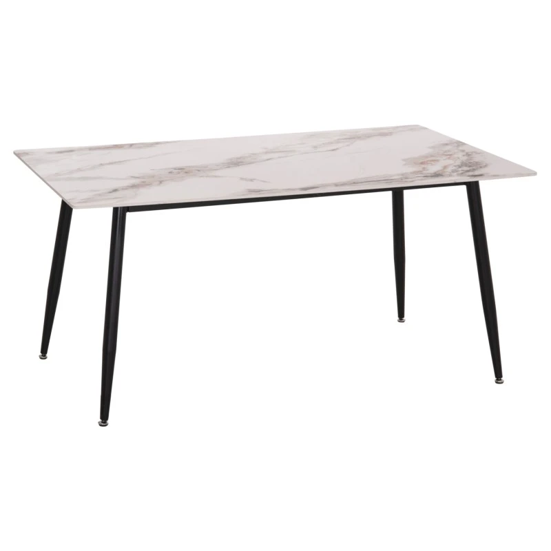 ΤΡΑΠΕΖΙ RAVEN HM18150.04 ΚΕΡΑΜΙΚΟ TOP ΜΕ ΟΨΗ ΛΕΥΚΟ/ΚΑΦΕ ΜΑΡΜΑΡΟ 160x80x74Υεκ.