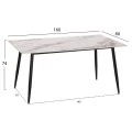 ΤΡΑΠΕΖΙ RAVEN HM18150.04 ΚΕΡΑΜΙΚΟ TOP ΜΕ ΟΨΗ ΛΕΥΚΟ/ΚΑΦΕ ΜΑΡΜΑΡΟ 160x80x74Υεκ.