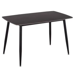 ΤΡΑΠΕΖΙ RAVEN HM9854.02 ΚΕΡΑΜΙΚΟ TOP ΜΑΥΡΟ ΜΑΡΜΑΡΟ-ΜΑΥΡΟ ΜΕΤΑΛΛΟ 120x70x73Υεκ.