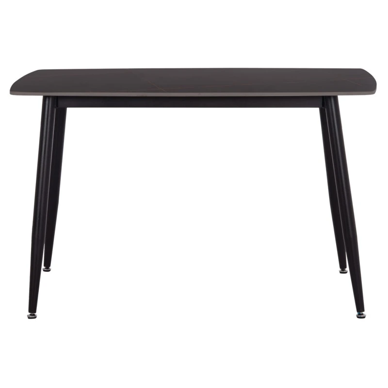 ΤΡΑΠΕΖΙ RAVEN HM9854.02 ΚΕΡΑΜΙΚΟ TOP ΜΑΥΡΟ ΜΑΡΜΑΡΟ-ΜΑΥΡΟ ΜΕΤΑΛΛΟ 120x70x73Υεκ.
