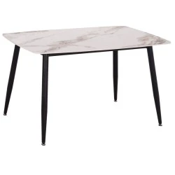 ΤΡΑΠΕΖΙ RAVEN HM9854.04 ΚΕΡΑΜΙΚΟ TOP ΜΕ ΟΨΗ ΜΑΡΜΑΡΟΥ τ.CALACATTA 120x70x73Υεκ.