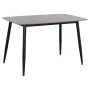 ΤΡΑΠΕΖΙ RAVEN HM9854.13 ΚΕΡΑΜΙΚΟ TOP ΓΚΡΙ ΜΑΡΜΑΡΟ-ΜΑΥΡΟ ΜΕΤΑΛΛΟ 120x70x73Υεκ.