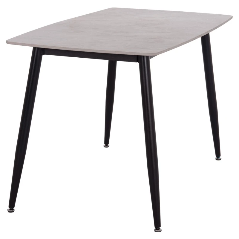 ΤΡΑΠΕΖΙ RAVEN HM9854.13 ΚΕΡΑΜΙΚΟ TOP ΓΚΡΙ ΜΑΡΜΑΡΟ-ΜΑΥΡΟ ΜΕΤΑΛΛΟ 120x70x73Υεκ.