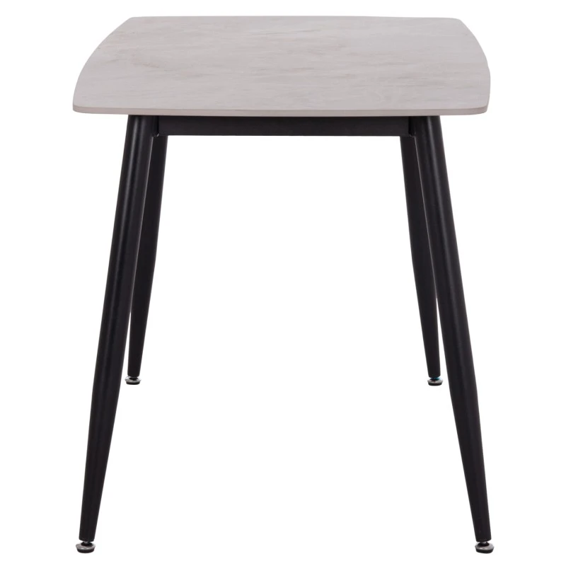 ΤΡΑΠΕΖΙ RAVEN HM9854.13 ΚΕΡΑΜΙΚΟ TOP ΓΚΡΙ ΜΑΡΜΑΡΟ-ΜΑΥΡΟ ΜΕΤΑΛΛΟ 120x70x73Υεκ.