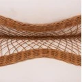 ΤΡΑΠΕΖΙ ΣΑΛΟΝΙΟΥ ANNA HM18157.02 FIBER CEMENT ΛΕΥΚΟ-ΦΥΣΙΚΟ RATTAN--Φ92x44.5Υεκ