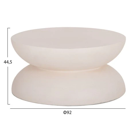 ΤΡΑΠΕΖΙ ΣΑΛΟΝΙΟΥ ANNA HM18158.02 FIBER CEMENT ΣΕ ΛΕΥΚΟ--Φ92x44.5Υεκ