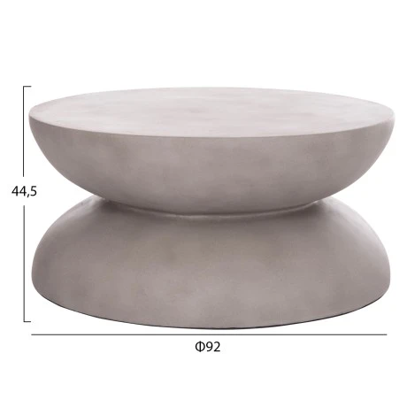ΤΡΑΠΕΖΙ ΣΑΛΟΝΙΟΥ ANNA HM18158.03 FIBER CEMENT ΣΕ ΓΚΡΙ--Φ92x44.5Υεκ