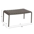 ΤΡΑΠΕΖΙ ΣΑΛΟΝΙΟΥ ΕΞΩΤERIKOY ΧΩΡΟΥ ΧΑΜΗΛΟ KORVER HM6334.05 ΠΟΛΥΠΡΟΠΥΛΕΝΙΟ DARK OLIVE 100x60x46Υεκ