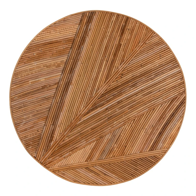 ΤΡΑΠΕΖΙ ΣΑΛΟΝΙΟΥ GATSBY ΣΤΡΟΓΓΥΛΟ HM9651 RATTAN ΧΡΩΜΑ ΦΥΣΙΚΟ Φ100x50Y εκ.