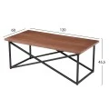 ΤΡΑΠΕΖΙ ΣΑΛΟΝΙΟΥ HM9469.02 MDF ΜΕ ΚΑΠΛΑΜΑ ΑΠΟ ΞΥΛΟ ΦΡΑΞΟΥ 120x60x45,5Yεκ.