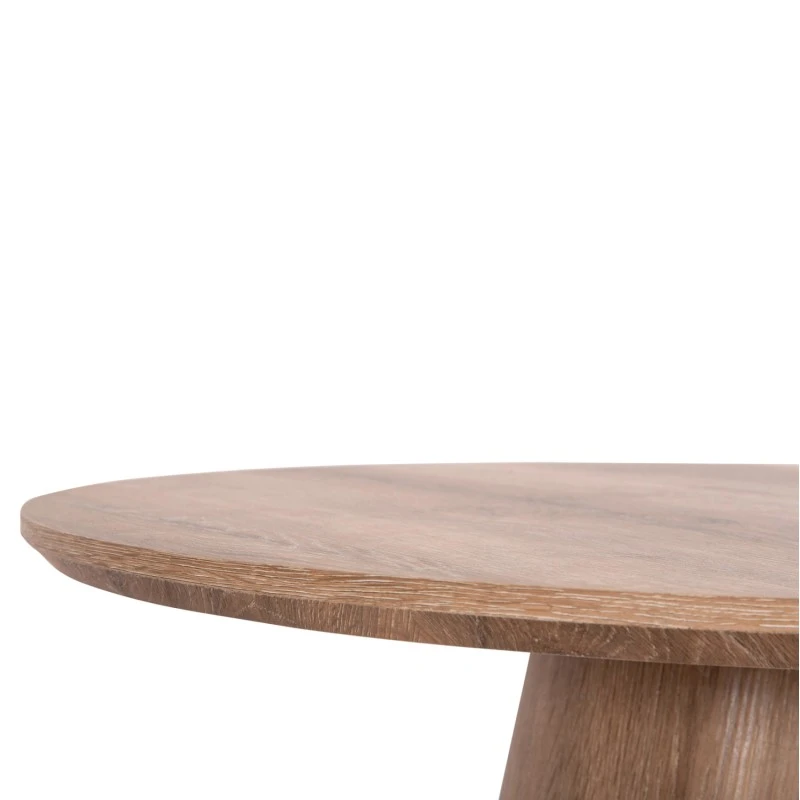 ΤΡΑΠΕΖΙ ΣΑΛΟΝΙΟΥ KARAN HM18028 MDF ΣΕ ΦΥΣΙΚΟ ΧΡΩΜΑ ΞΥΛΟΥ Φ80x45,5Υεκ.