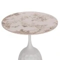 ΤΡΑΠΕΖΙ ΣΑΛΟΝΙΟΥ LONGSTEM HM18317.01 ΒΑΣΗ ΛΕΥΚΗ--SINTERED STONE CALACATA GOLD Φ50