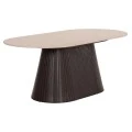 ΤΡΑΠΕΖΙ ΣΑΛΟΝΙΟΥ ΟΒΑΛ CATER HM18321 ΚΕΡΑΜΙΚΟ TOP ΟΨΗ ΤΡΑΒΕΡΤΙΝΑΣ-MDF ΒΑΣΗ 120x60x46Υεκ