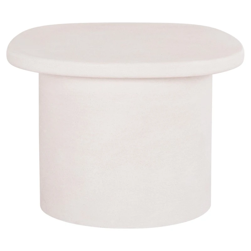 ΤΡΑΠΕΖΙ ΣΑΛΟΝΙΟΥ ΟΒΑΛ ΣΕΙΡΑ SANTORINI HM18054 MDF ΣΕ ΥΠΟΛΕΥΚΟ ΧΡΩΜΑ 54x54,5x40Υεκ