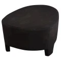 ΤΡΑΠΕΖΙ ΣΑΛΟΝΙΟΥ ΟΒΑΛ ΣΕΙΡΑ SANTORINI HM18066 MDF ΣΕ ΜΑΥΡΟ ΧΡΩΜΑ 100x60x33Υεκ.
