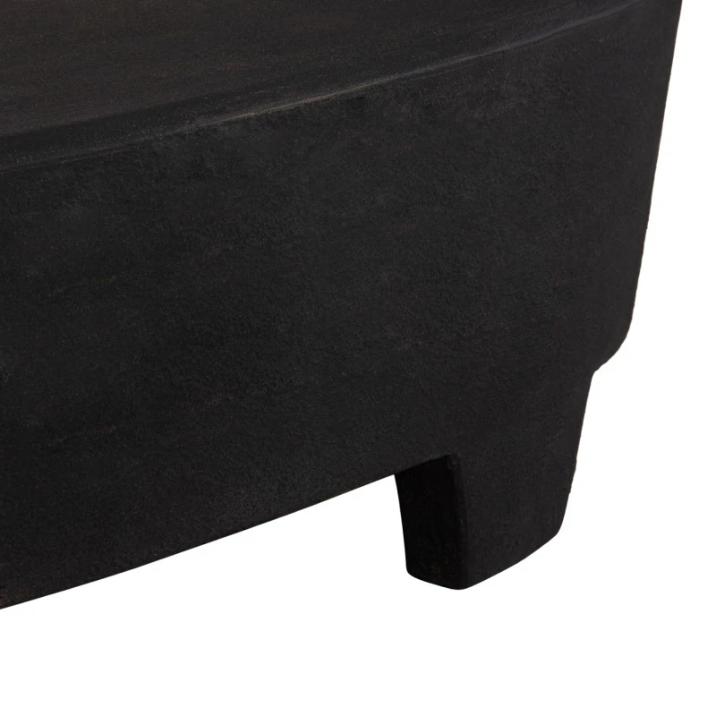 ΤΡΑΠΕΖΙ ΣΑΛΟΝΙΟΥ ΟΒΑΛ ΣΕΙΡΑ SANTORINI HM18066 MDF ΣΕ ΜΑΥΡΟ ΧΡΩΜΑ 100x60x33Υεκ.