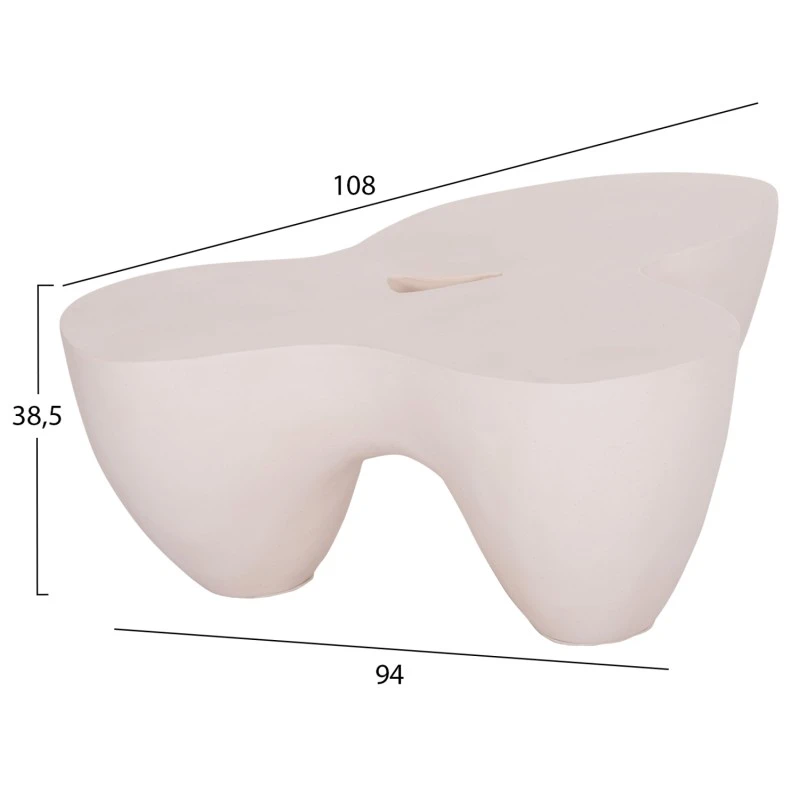 ΤΡΑΠΕΖΙ ΣΑΛΟΝΙΟΥ SALLEN HM18161.02 FIBER CEMENT ΣΕ ΛΕΥΚΟ--108x94x38,5Υεκ.