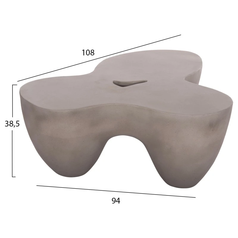 ΤΡΑΠΕΖΙ ΣΑΛΟΝΙΟΥ SALLEN HM18161.03 FIBER CEMENT ΣΕ ΓΚΡΙ--108x94x38,5Υεκ.