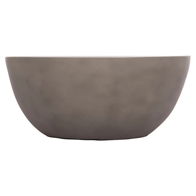 ΤΡΑΠΕΖΙ ΣΑΛΟΝΙΟΥ ΣΤΡΟΓΓΥΛΟ ALLAN HM18162.03 FIBER CEMENT ΣΕ ΓΚΡΙ--Φ92x49Υεκ.
