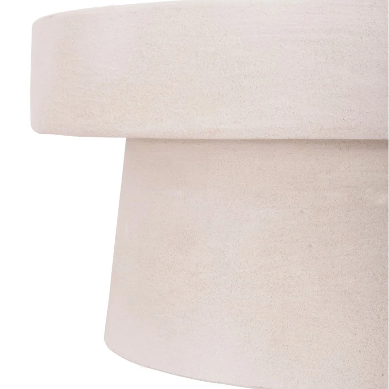 ΤΡΑΠΕΖΙ ΣΑΛΟΝΙΟΥ ΣΤΡΟΓΓΥΛΟ ΣΕΙΡΑ SANTORINI HM18050 MDF ΣΕ ΥΠΟΛΕΥΚΟ ΧΡΩΜΑ Φ80x35Υεκ.