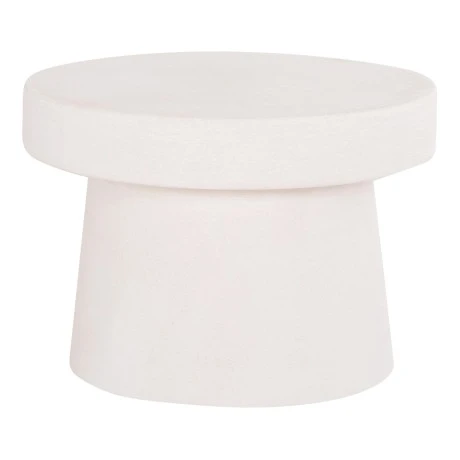 ΤΡΑΠΕΖΙ ΣΑΛΟΝΙΟΥ ΣΤΡΟΓΓΥΛΟ ΣΕΙΡΑ SANTORINI HM18051 MDF ΣΕ ΥΠΟΛΕΥΚΟ ΧΡΩΜΑ Φ60x42,5Υεκ.