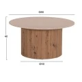 ΤΡΑΠΕΖΙ ΣΑΛΟΝΙΟΥ TWIL HM18325 ΚΕΡΑΜΙΚΟ TOP ΟΨΗ ΤΡΑΒΕΡΤΙΝΑΣ-MDF ΒΑΣΗ Φ80x40Υεκ